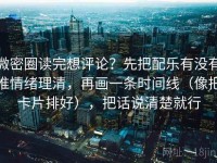 微密圈读完想评论？先把配乐有没有推情绪理清，再画一条时间线（像把卡片排好），把话说清楚就行