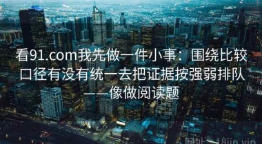 看91.com我先做一件小事：围绕比较口径有没有统一去把证据按强弱排队——像做阅读题