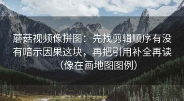 蘑菇视频像拼图：先找剪辑顺序有没有暗示因果这块，再把引用补全再读（像在画地图图例）